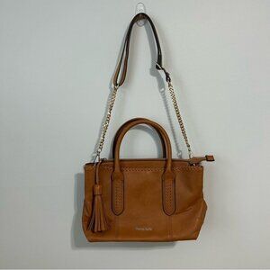 Franco Sarto Tan Brown Faux Leather Large Hobo Satchel Bag Purse